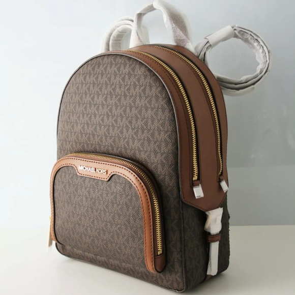 Michael Kors Backpack Bag Jaycee Md Backpack Brown Braun 35S2G8TB2B - Picture 1 of 16